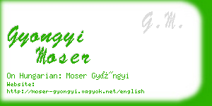 gyongyi moser business card